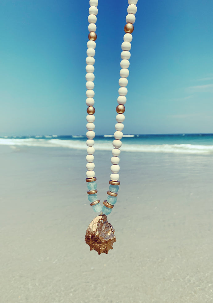 White Oyster Necklace (Clean Ocean Project)