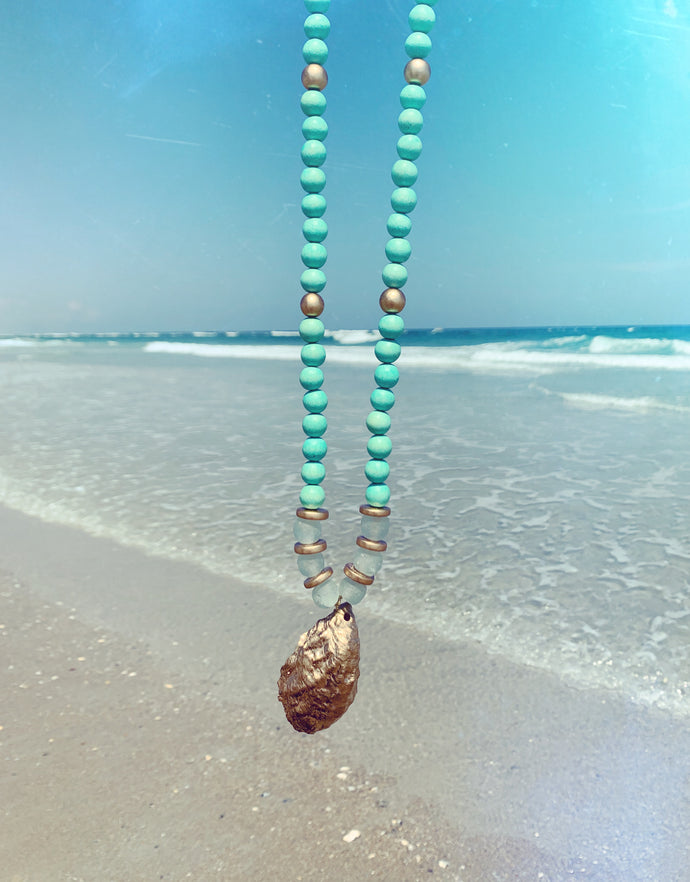 Seafoam Oyster Necklace